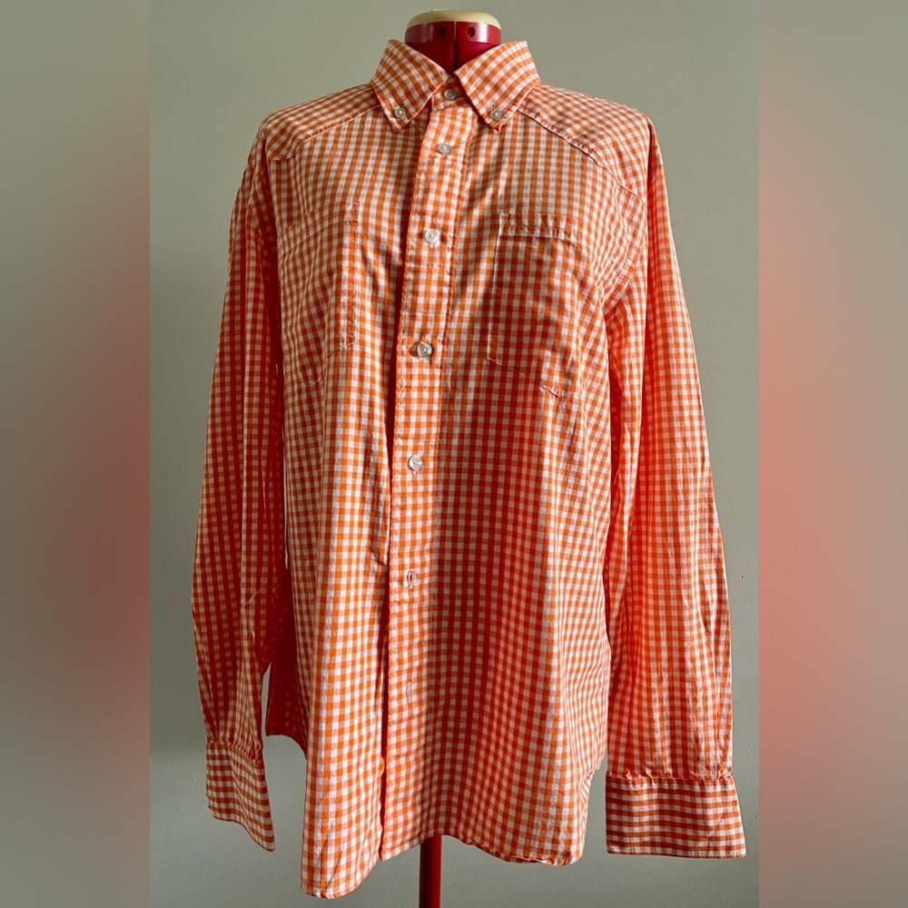 7 for all mankind - %100 cotton button up plaid shirt - Size Large